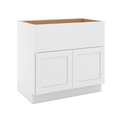 CNC Luxor 5-Piece White 36" W Double Door Farm Sink Base Cabinet