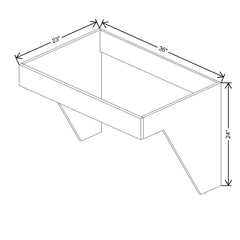 CNC Luxor 5-Piece White 36" W Removable Sink Insert