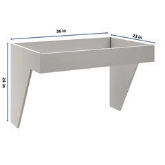 CNC Luxor 5-Piece Misty Grey 36" W Removable Sink Insert