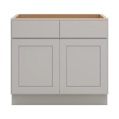 CNC Luxor Misty Grey 36" W Double Door Removable Sink Base Cabinet