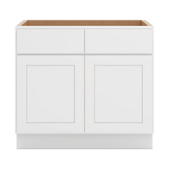 CNC Luxor White 36" W Double Door Removable Sink Base Cabinet
