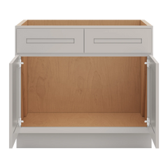 CNC Luxor 5-Piece Misty Grey 36" W Double Door Removable Sink Base Cabinet