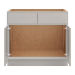 CNC Luxor Misty Grey 36" W Double Door Removable Sink Base Cabinet