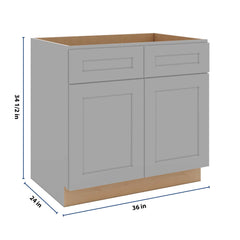 J&K Castle Grey S5 Sink Base - 36" W