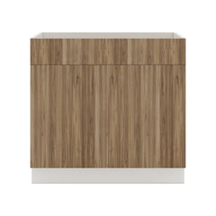 Modernform Cabinet Walnut 36" W X 34 1/2" H X 24" D Double Door Sink Base Cabinet