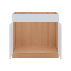 Modernform Cabinet Gloss White 36" W X 34 1/2" H X 24" D Double Door Sink Base Cabinet