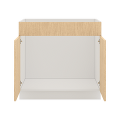 Modernform Cabinet Natural Oak 36" W X 34 1/2" H X 24" D Double Door Sink Base Cabinet