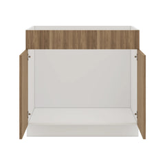 Modernform Cabinet Walnut 36" W X 34 1/2" H X 24" D Double Door Sink Base Cabinet