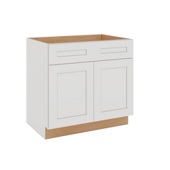 Modernform Cabinet White Shaker 36" W X 34 1/2" H X 24" D Double Door Sink Base Cabinet
