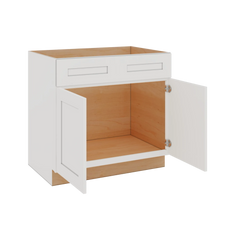Modernform Cabinet White Shaker 36" W X 34 1/2" H X 24" D Double Door Sink Base Cabinet