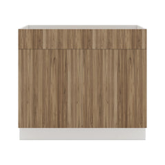 Modernform Cabinet Walnut 39" W X 34 1/2" H X 24" D Double Door Sink Base Cabinet