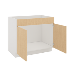 Modernform Cabinet Natural Oak 39" W X 34 1/2" H X 24" D Double Door Sink Base Cabinet