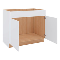 Modernform Cabinet Matte White 39" W X 34 1/2" H X 24" D Double Door Sink Base Cabinet