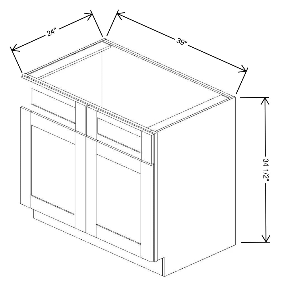 Fabuwood Quest Metro Frost 39"W Sink Base