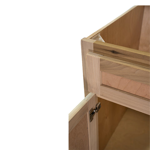 Kitchen Sink Base Cabinet | Unfinished Poplar | Shaker Style | 42"