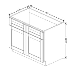 J&K Almond S2 Sink Base - 42" W