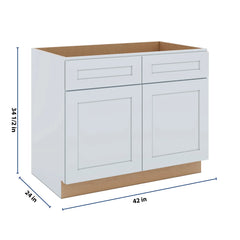 J&K White Shaker S8 Sink Base - 42" W