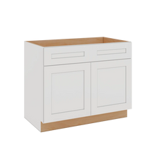 Modernform Cabinet White Shaker 42" W X 34 1/2" H X 24" D Double Door Sink Base Cabinet
