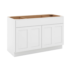 CNC Luxor White 54" W Combination Sink Base Cabinet