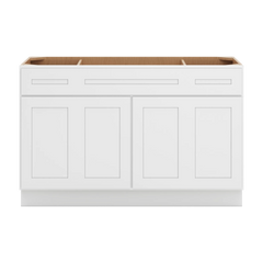 CNC Luxor 5-Piece White 54" W Combination Sink Base Cabinet