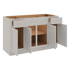 CNC Luxor 5-Piece Misty Grey 54" W Combination Sink Base Cabinet