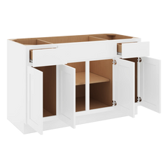 CNC Luxor White 54" W Combination Sink Base Cabinet