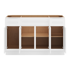 CNC Luxor 5-Piece White 54" W Combination Sink Base Cabinet