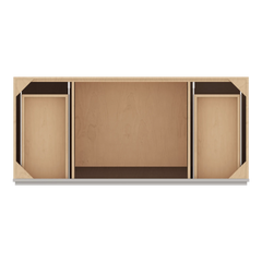 CNC Luxor 5-Piece Misty Grey 54" W Combination Sink Base Cabinet