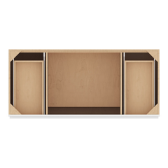 CNC Luxor 5-Piece White 54" W Combination Sink Base Cabinet