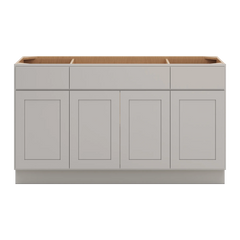 CNC Luxor Misty Grey 60" W Combination Sink Base Cabinet