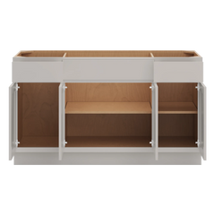 CNC Luxor Misty Grey 60" W Combination Sink Base Cabinet