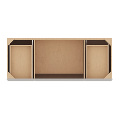 CNC Luxor 5-Piece Misty Grey 60" W Combination Sink Base Cabinet