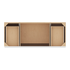 CNC Luxor White 60" W Combination Sink Base Cabinet