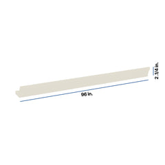 Modernform Cabinet Slim Dove White 96" W X 3 5/8" H X 5 3/4" D Shaker Crown Molding w/Heel