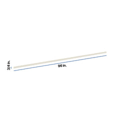 Modernform Cabinet Slim Dove White 96" W X 3/4" H X 1/4" D Bottom Batten Molding