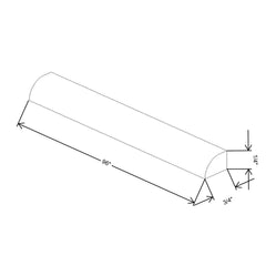 Fabuwood Allure Echo Timber 96" W X 3/4" H X 1/4" D Simple Scribe Molding