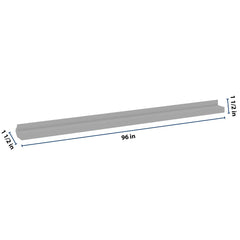 J&K Castle Grey S5 96" W Light Rail Molding