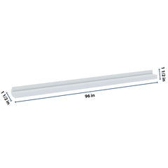 J&K White Shaker S8 96" W Light Rail Molding