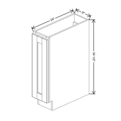 J&K Almond S2 Spice Pull-Out Base - 09" W