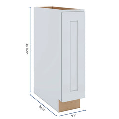 J&K White Shaker S8 Spice Pull-Out Base - 09" W