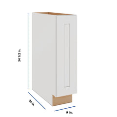 Modernform Cabinet White Shaker 09" W X 34 1/2" H X 24" D Base w/Spice Rack