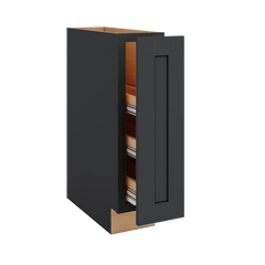 Modernform Cabinet Onyx Black Shaker 09" W X 34 1/2" H X 24" D Base w/Spice Rack