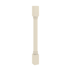 J&K Pearl Glazed H9 Full Turn Post 3"W x 34 1/2" H x 3" D