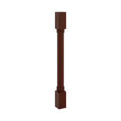 J&K Mahogany J5 Full Turn Post 3"W x 34 1/2" H x 3" D
