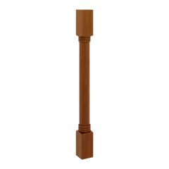 J&K Mocha Glazed K10 Full Turn Post 3"W x 34 1/2" H x 3" D