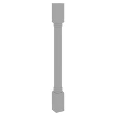J&K Castle Grey S5 Full Turn Post 3"W x 34 1/2" H x 3" D