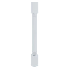 J&K White Shaker S8 Full Turn Post 3"W x 34 1/2" H x 3" D