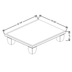 Fabuwood Allure Onyx Graphite Black 18 3/8" W X 5" H X 22 1/8" D Shaker Platform With Cove Feet For TP1821