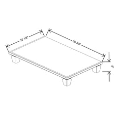 Fabuwood Allure Onyx Cabernet Red 36 3/8" W X 5" H X 22 1/8" D Shaker Platform With Cove Feet For V36