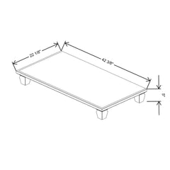Fabuwood Allure Luna Macadamia Beige 42 3/8" W X 5" H X 22 1/8" D Shaker Platform With Cove Feet For V42